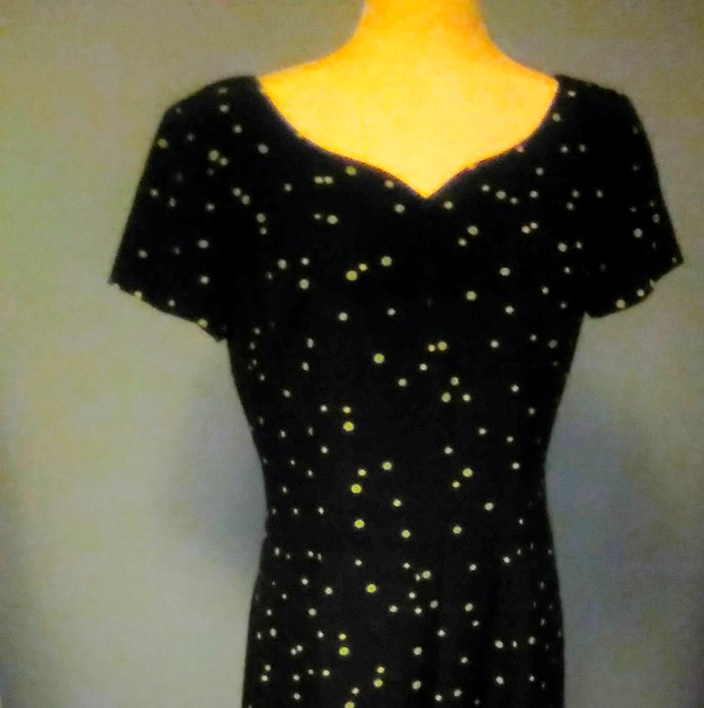 Coldwater Creek Silk polka dot dress